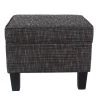 Black Woven with Lift-Off Top Storage Ottoman by Homepop