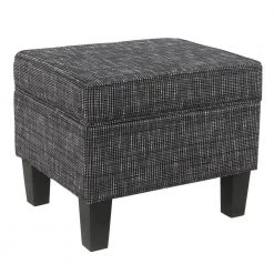 Black Woven with Lift-Off Top Storage Ottoman by Homepop 13 Black Woven with Lift-Off Top Storage Ottoman by Homepop -Homepop Sales black textural woven homepop ottomans k7646 f2216 c3 1000