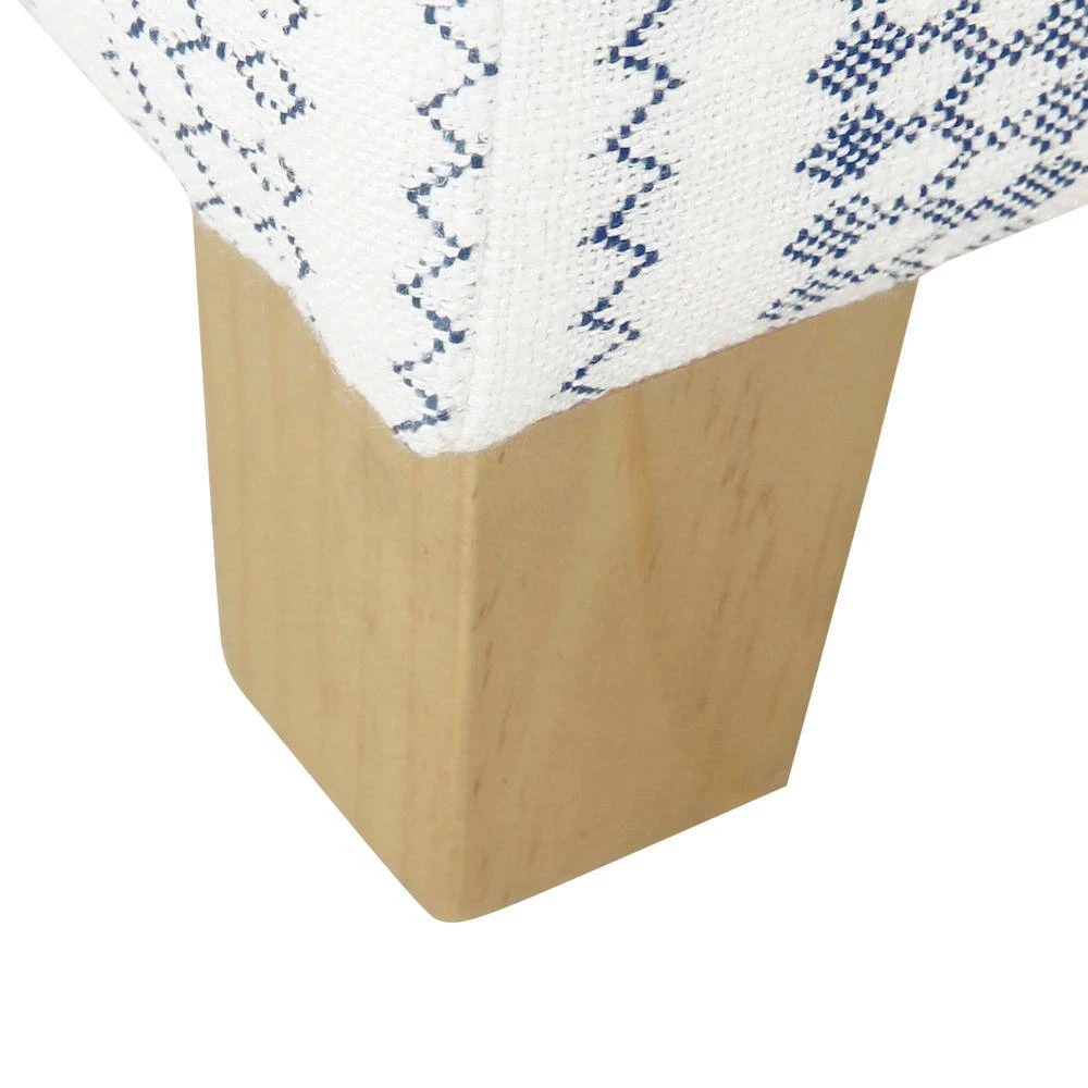 Square Blue Stripe Ottoman with Lift-Off by Homepop 7 Square Blue Stripe Ottoman with Lift-Off by Homepop - Image 7