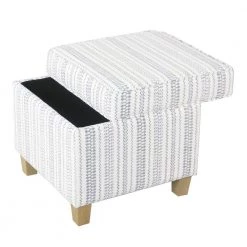 Square Blue Stripe Ottoman with Lift-Off by Homepop 14 Square Blue Stripe Ottoman with Lift-Off by Homepop -Homepop Sales blue and white stripe homepop ottomans k7342 f2359 4f 1000