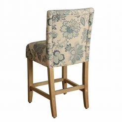 Lexie 24 in. Natural Blue Bar Stool by Homepop 9 Lexie 24 in. Natural Blue Bar Stool by Homepop -Homepop Sales blue jacobean with tan homepop bar stools k6858 24 a794 c3 1000