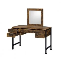 Brown Vanity Desk with Mirror and Black Frame by Aoibox 11 Brown Vanity Desk with Mirror and Black Frame by Aoibox -Homepop Sales brown aoibox makeup vanities snmx092 1f 1000