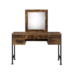 Brown Vanity Desk with Mirror and Black Frame by Aoibox 9 Brown Vanity Desk with Mirror and Black Frame by Aoibox -Homepop Sales brown aoibox makeup vanities snmx092 c3 1000