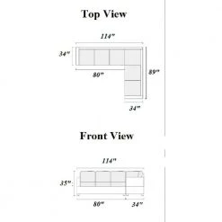 114 in. W Brown Rolled Arm 2-Piece Faux Leather L-shape Reversible Sectional Sofa with Nailhead in Brown Family by Aoibox 16 114 in. W Brown Rolled Arm 2-Piece Faux Leather L-shape Reversible Sectional Sofa with Nailhead in Brown Family by Aoibox -Homepop Sales brown aoibox sectional sofas snmx363 76 1000