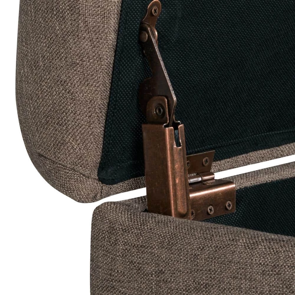 Brown Tufted Storage Bench by Homepop 5 Brown Tufted Storage Bench by Homepop - Image 5