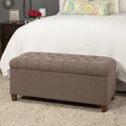 Brown Tufted Storage Bench by Homepop 13 Brown Tufted Storage Bench by Homepop -Homepop Sales brown homepop bedroom benches k6138 f1386 a0 1000