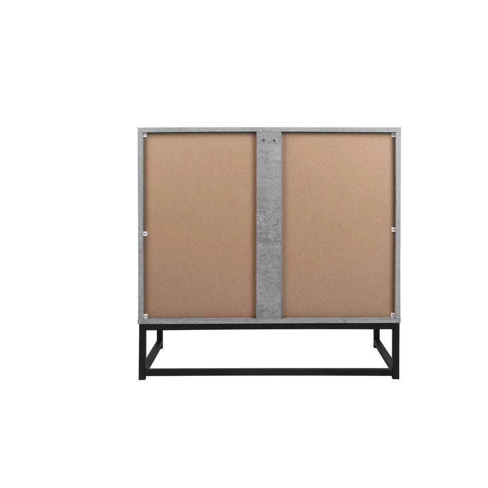 31.5 in. L x 15.75 in. D x 31.5 in. H Particle Board 2-Door Console Table Sideboard Cabinet, Cement Grey by Aoibox 5 31.5 in. L x 15.75 in. D x 31.5 in. H Particle Board 2-Door Console Table Sideboard Cabinet, Cement Grey by Aoibox - Image 5
