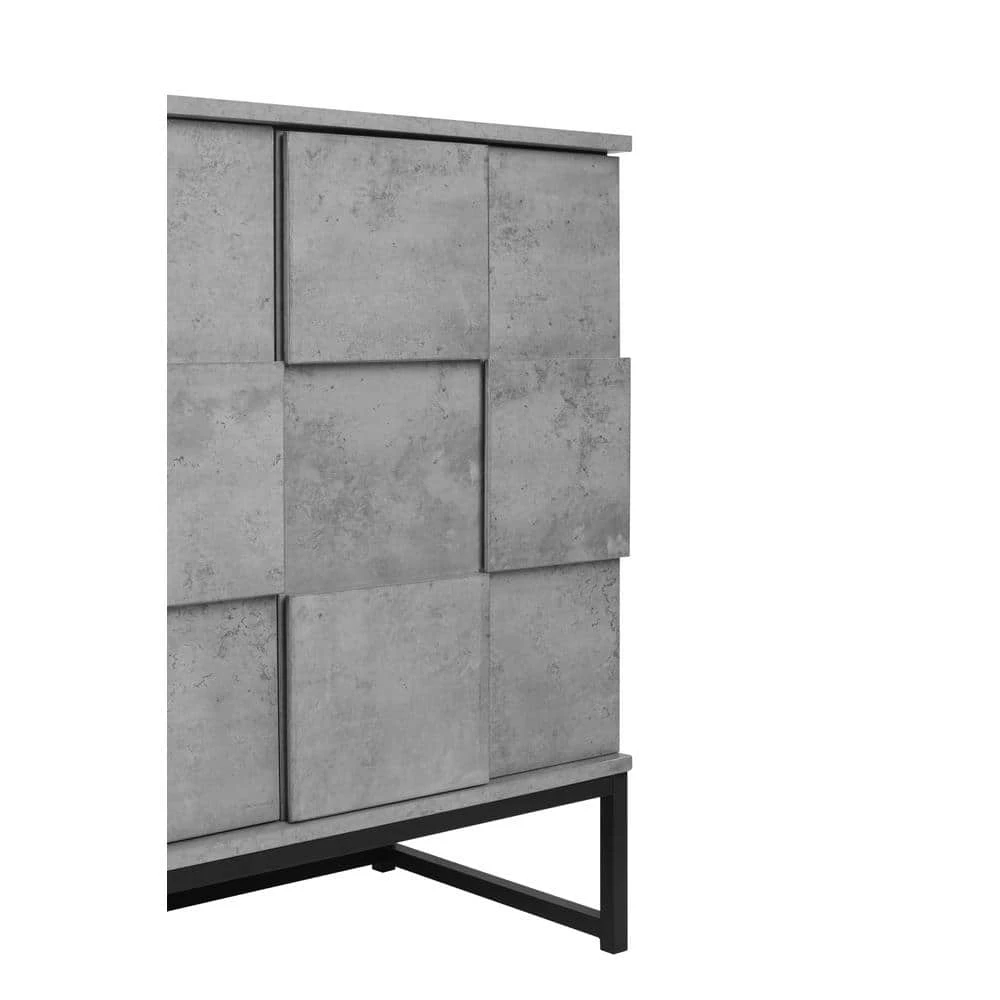 31.5 in. L x 15.75 in. D x 31.5 in. H Particle Board 2-Door Console Table Sideboard Cabinet, Cement Grey by Aoibox 6 31.5 in. L x 15.75 in. D x 31.5 in. H Particle Board 2-Door Console Table Sideboard Cabinet, Cement Grey by Aoibox - Image 6