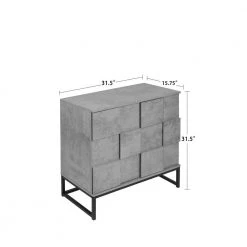 31.5 in. L x 15.75 in. D x 31.5 in. H Particle Board 2-Door Console Table Sideboard Cabinet, Cement Grey by Aoibox 21 31.5 in. L x 15.75 in. D x 31.5 in. H Particle Board 2-Door Console Table Sideboard Cabinet, Cement Grey by Aoibox -Homepop Sales cement gray aoibox console tables snmx3067 c3 1000