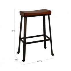 Thea 30 in. Chestnut Saddle Seat Stool by Carolina Cottage 7 Thea 30 in. Chestnut Saddle Seat Stool by Carolina Cottage -Homepop Sales chestnut black carolina cottage bar stools 930chetbk 40 1000