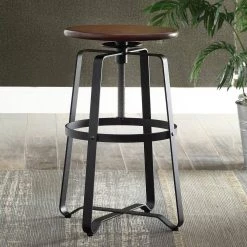 Smythson 24 in. to 30 in. Adjustable Chestnut and Black Stool by Carolina Cottage 8 Smythson 24 in. to 30 in. Adjustable Chestnut and Black Stool by Carolina Cottage -Homepop Sales chestnut black carolina cottage bar stools cf1430chetbk c3 1000