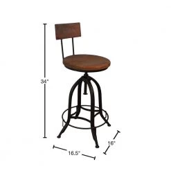 Ryder Adjustable Height Black and Chestnut Bar Stool by Carolina Cottage 7 Ryder Adjustable Height Black and Chestnut Bar Stool by Carolina Cottage -Homepop Sales chestnut black carolina cottage bar stools cf1525wb 40 1000