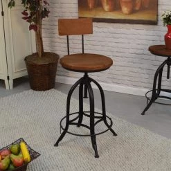 Ryder Adjustable Height Black and Chestnut Bar Stool by Carolina Cottage 8 Ryder Adjustable Height Black and Chestnut Bar Stool by Carolina Cottage -Homepop Sales chestnut black carolina cottage bar stools cf1525wb c3 1000