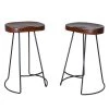 Saga 25 in. Chestnut Counter Stool (Set of 2) by Carolina Cottage