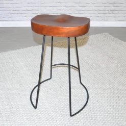 Saga 25 in. Chestnut Counter Stool (Set of 2) by Carolina Cottage -Homepop Sales chestnut black carolina cottage bar stools cf2411chetbk 66 1000