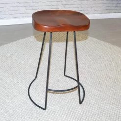 Saga 25 in. Chestnut Counter Stool (Set of 2) by Carolina Cottage -Homepop Sales chestnut black carolina cottage bar stools cf2411chetbk c3 1000