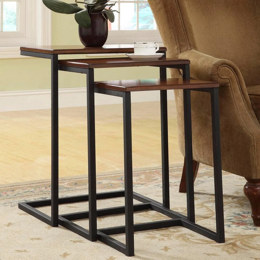 Addison Chestnut 3-Piece Nesting End Table by Carolina Cottage 3 Addison Chestnut 3-Piece Nesting End Table by Carolina Cottage - Image 3