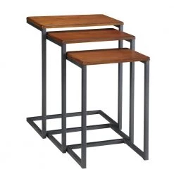 Addison Chestnut 3-Piece Nesting End Table by Carolina Cottage