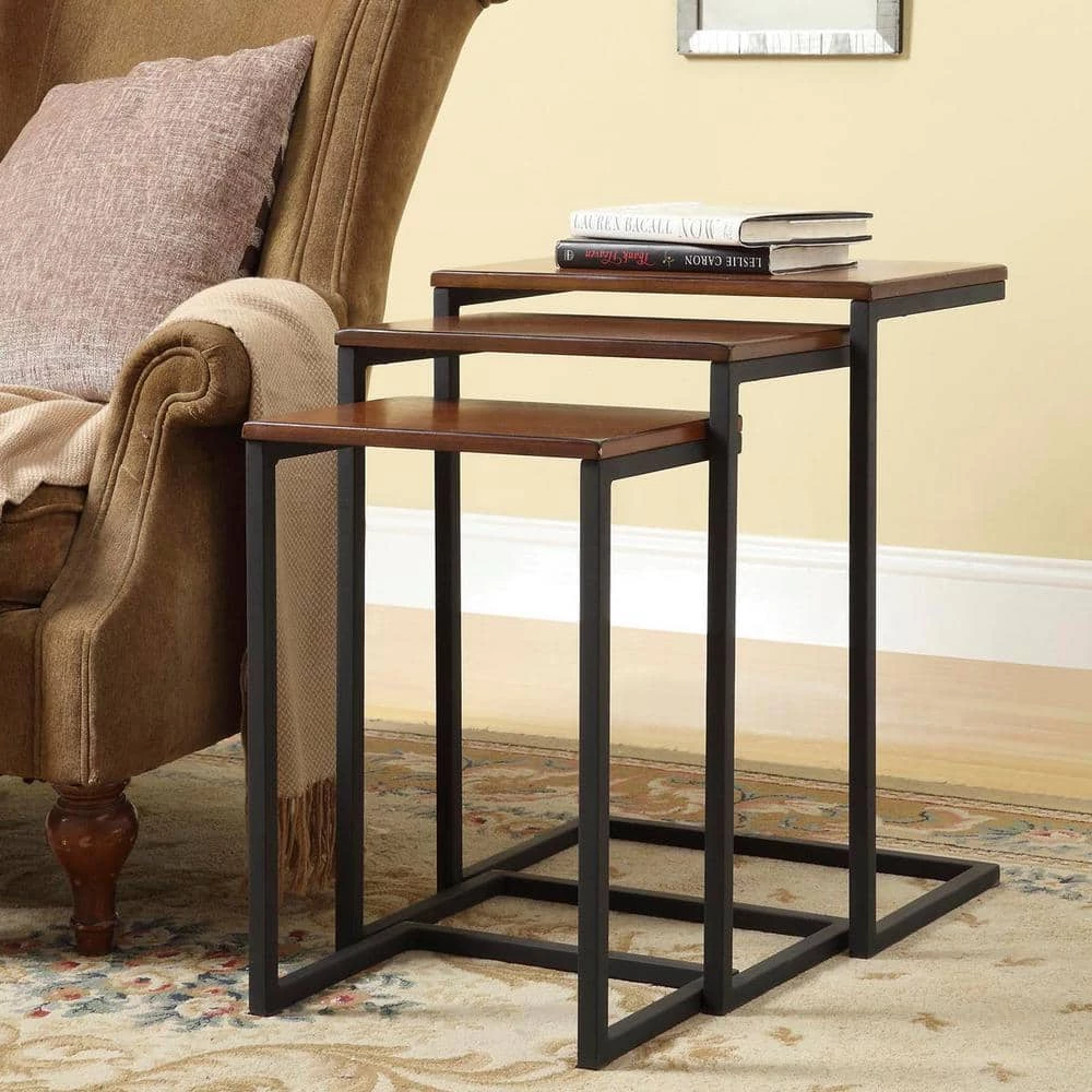 Addison Chestnut 3-Piece Nesting End Table by Carolina Cottage 2 Addison Chestnut 3-Piece Nesting End Table by Carolina Cottage - Image 2