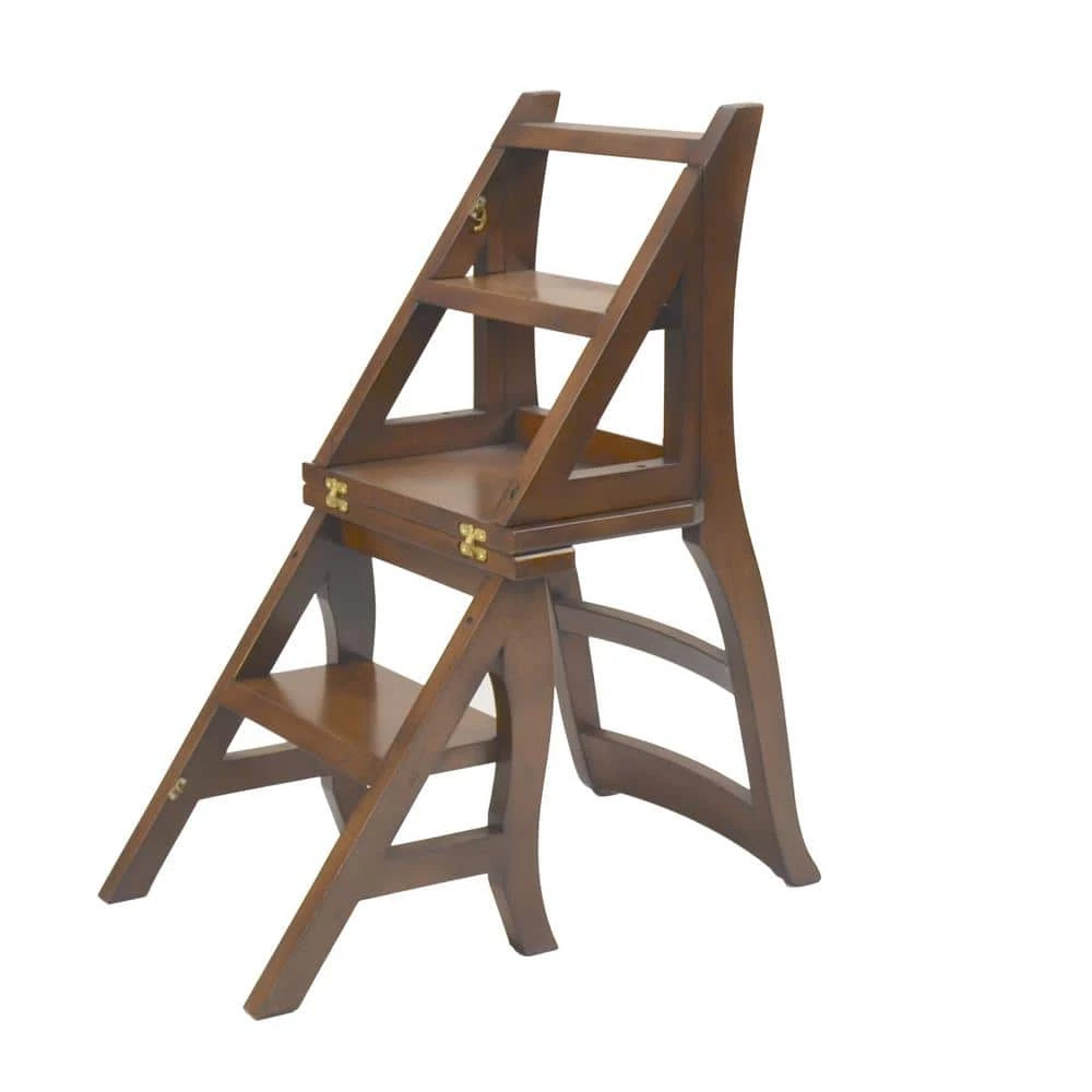 Chestnut Wood Folding Library Chair by Carolina Cottage 3 Chestnut Wood Folding Library Chair by Carolina Cottage - Image 3