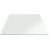 20 in. Clear Square Glass Table Top 1/2 in. Thick Flat Polished Tempered Radius Corners by Fab Glass and Mirror