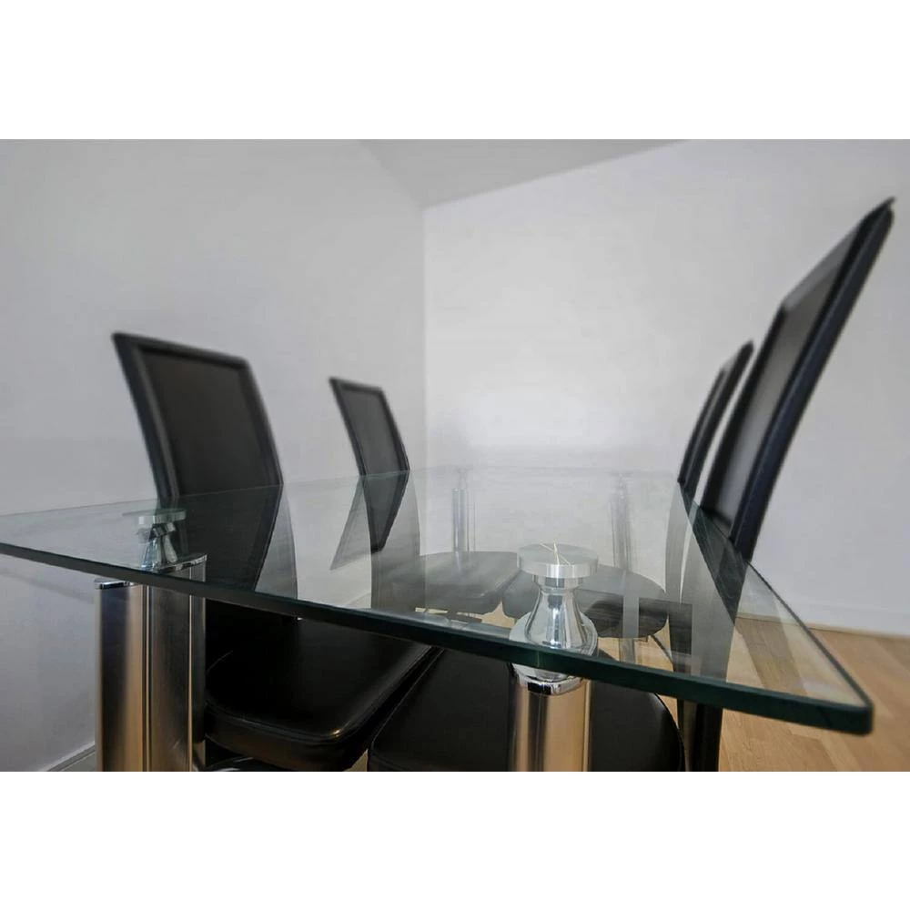 24 in. x 48 in. Clear Rectangle Glass Table Top, 1/2 in. Thick Flat Edge Polished Tempered Radius Corners by Fab Glass and Mirror 4 24 in. x 48 in. Clear Rectangle Glass Table Top, 1/2 in. Thick Flat Edge Polished Tempered Radius Corners by Fab Glass and Mirror - Image 4