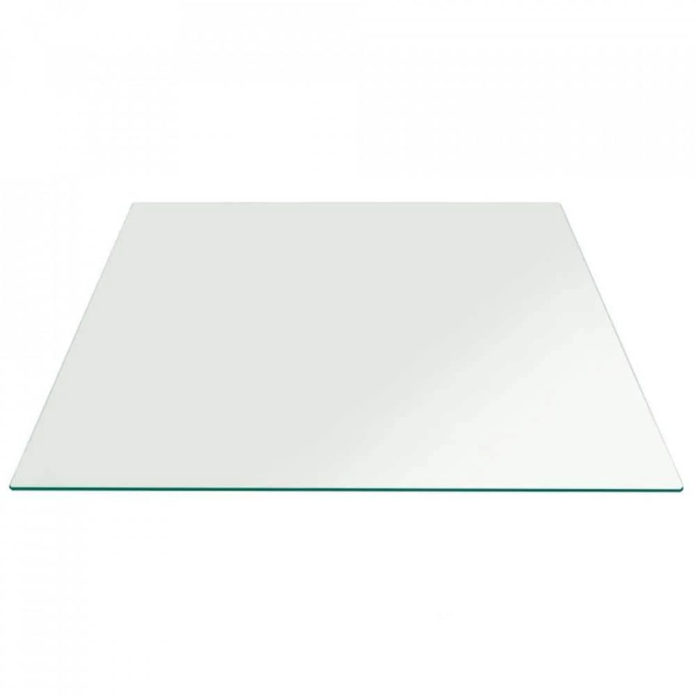 33 in. Clear Square Glass Table Top 3/8 in. Thick Pencil Polish Tempered Touch Corners by Fab Glass and Mirror 1 33 in. Clear Square Glass Table Top 3/8 in. Thick Pencil Polish Tempered Touch Corners by Fab Glass and Mirror