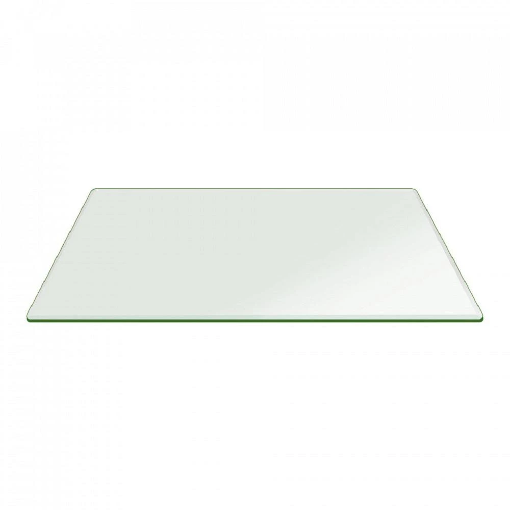 36 in. x 60 in. Clear Rectangle Glass Table Top, 3/8 in. Thick Bevel Polished Tempered Radius Corners by Fab Glass and Mirror 5 36 in. x 60 in. Clear Rectangle Glass Table Top, 3/8 in. Thick Bevel Polished Tempered Radius Corners by Fab Glass and Mirror - Image 5