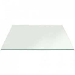 36 in. x 60 in. Clear Rectangle Glass Table Top, 1/2 in. Thick Flat Edge Polished Tempered Radius Corner by Fab Glass and Mirror