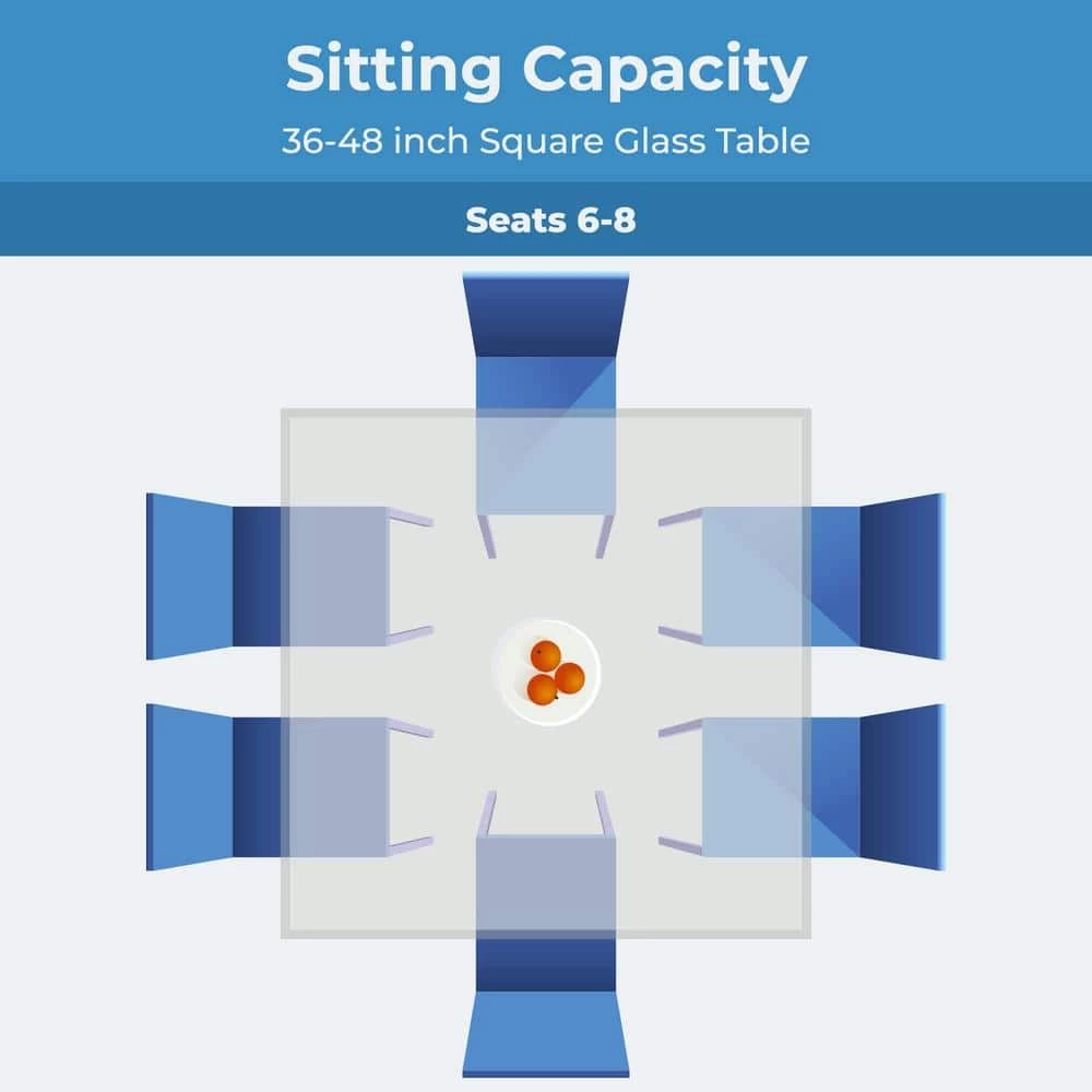 40 in. Clear Square Glass Table Top 1/4 in. Thick Flat Polished Tempered Eased Corners by Fab Glass and Mirror 4 40 in. Clear Square Glass Table Top 1/4 in. Thick Flat Polished Tempered Eased Corners by Fab Glass and Mirror - Image 4