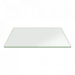 24 in. x 42 in. Clear Rectangle Glass Table Top, 1/2 in. Thick, Beveled Edge Polished Tempered Radius Corners by Fab Glass and Mirror