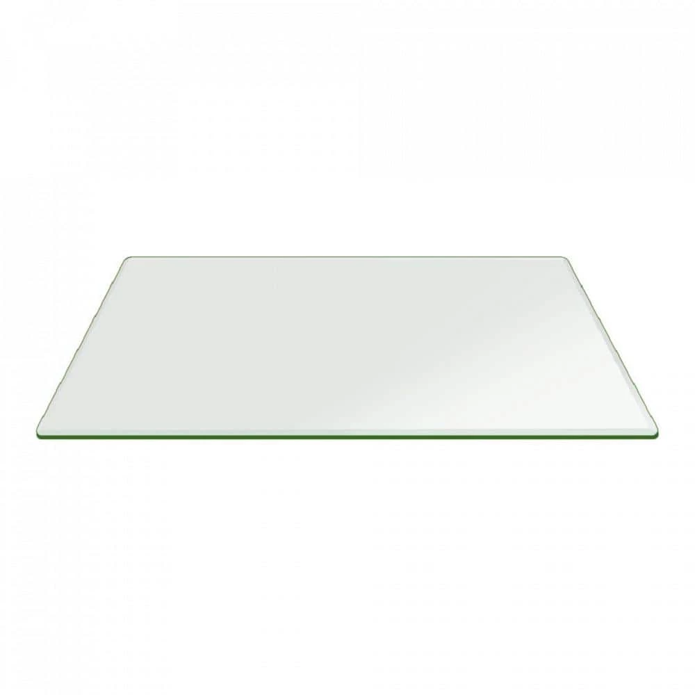 26 in. x 52 in. Clear Rectangle Glass Table Top 1/2 in. Thick, Beveled Edge Polished Tempered Radius Corners by Fab Glass and Mirror 1 26 in. x 52 in. Clear Rectangle Glass Table Top 1/2 in. Thick, Beveled Edge Polished Tempered Radius Corners by Fab Glass and Mirror