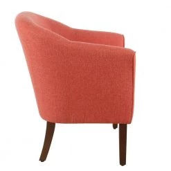 Chunky Barrel Shaped Coral Orange Textured Accent Chair by Homepop 17 Chunky Barrel Shaped Coral Orange Textured Accent Chair by Homepop -Homepop Sales coral orange homepop accent chairs k6859 f2141 31 1000