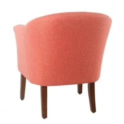 Chunky Barrel Shaped Coral Orange Textured Accent Chair by Homepop 13 Chunky Barrel Shaped Coral Orange Textured Accent Chair by Homepop -Homepop Sales coral orange homepop accent chairs k6859 f2141 66 1000