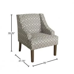 Gray Trellis Finley Swoop Arm Accent Chair by Homepop 8 Gray Trellis Finley Swoop Arm Accent Chair by Homepop -Homepop Sales cream and gray homepop accent chairs k6499 a769 40 1000