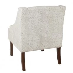 Distressed Cream and Gray Vintage Stencil Classic Swoop Arm Accent Chair by Homepop 12 Distressed Cream and Gray Vintage Stencil Classic Swoop Arm Accent Chair by Homepop -Homepop Sales cream and gray homepop accent chairs k6499 a810 4f 1000