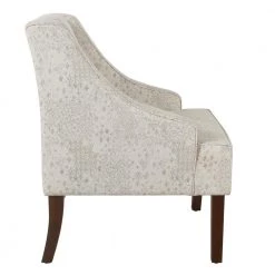 Distressed Cream and Gray Vintage Stencil Classic Swoop Arm Accent Chair by Homepop 11 Distressed Cream and Gray Vintage Stencil Classic Swoop Arm Accent Chair by Homepop -Homepop Sales cream and gray homepop accent chairs k6499 a810 c3 1000