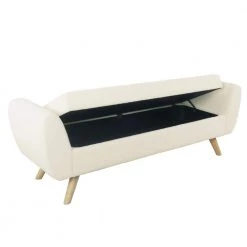 Cream Sherpa Storage Bench with Wood Legs 21 in. Height x 60 in. Width x 18 in. Depth by Homepop 15 Cream Sherpa Storage Bench with Wood Legs 21 in. Height x 60 in. Width x 18 in. Depth by Homepop -Homepop Sales cream sherpa homepop bedroom benches k8566 b306 1f 1000