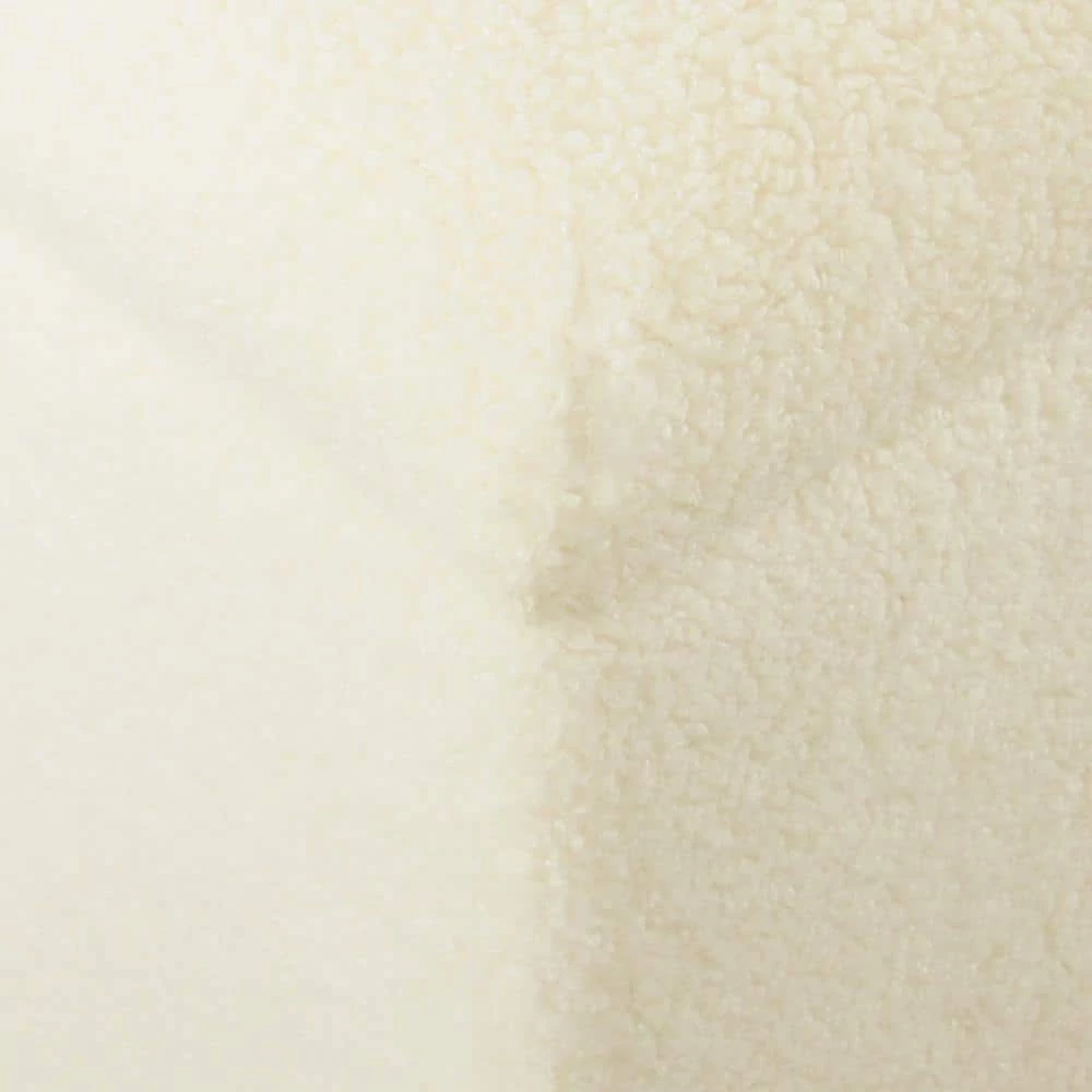 Cream Sherpa Storage Bench with Wood Legs 18 in. Height x 42 in. Width x 18 in. Depth by Homepop 8 Cream Sherpa Storage Bench with Wood Legs 18 in. Height x 42 in. Width x 18 in. Depth by Homepop - Image 8