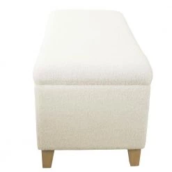 Cream Sherpa Storage Bench with Wood Legs 18 in. Height x 42 in. Width x 18 in. Depth by Homepop 16 Cream Sherpa Storage Bench with Wood Legs 18 in. Height x 42 in. Width x 18 in. Depth by Homepop -Homepop Sales cream sherpa homepop bedroom benches k8598 b306 4f 1000