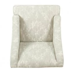 Classic Swoop Cream and Gray Damak Upholstery Arm Chair by Homepop 12 Classic Swoop Cream and Gray Damak Upholstery Arm Chair by Homepop -Homepop Sales cream with gray dasmask homepop accent chairs k6499 a834 a0 1000