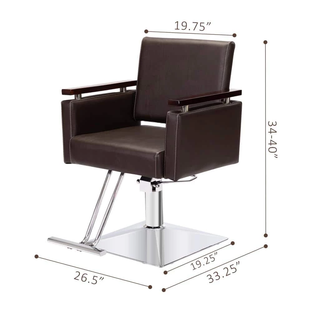Hydraulic Salon Chair for Hair Stylist, All Purpose Barber Chair, 360-Degree Rolling Swivel Spa Equipment, Dark Brown by Aoibox 5 Hydraulic Salon Chair for Hair Stylist, All Purpose Barber Chair, 360-Degree Rolling Swivel Spa Equipment, Dark Brown by Aoibox - Image 5