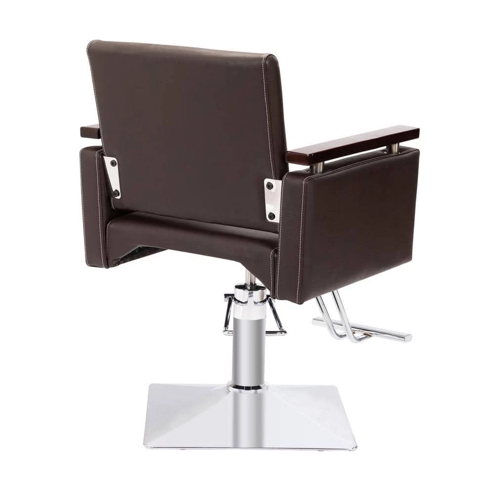 Hydraulic Salon Chair for Hair Stylist, All Purpose Barber Chair, 360-Degree Rolling Swivel Spa Equipment, Dark Brown by Aoibox 6 Hydraulic Salon Chair for Hair Stylist, All Purpose Barber Chair, 360-Degree Rolling Swivel Spa Equipment, Dark Brown by Aoibox - Image 6