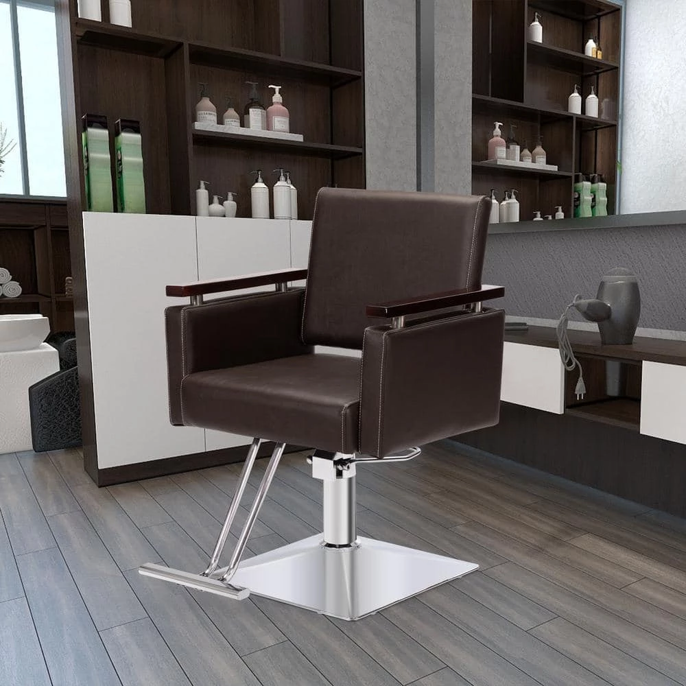 Hydraulic Salon Chair for Hair Stylist, All Purpose Barber Chair, 360-Degree Rolling Swivel Spa Equipment, Dark Brown by Aoibox 2 Hydraulic Salon Chair for Hair Stylist, All Purpose Barber Chair, 360-Degree Rolling Swivel Spa Equipment, Dark Brown by Aoibox - Image 2