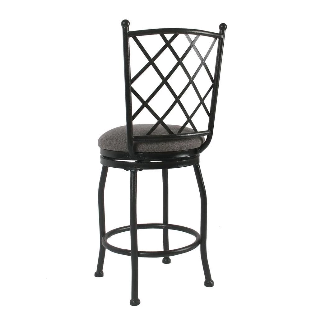 Tristan Metal 24 in. Black Bar Stool by Homepop 5 Tristan Metal 24 in. Black Bar Stool by Homepop - Image 5