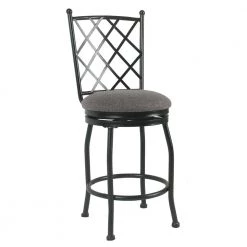 Tristan Metal 24 in. Black Bar Stool by Homepop 11 Tristan Metal 24 in. Black Bar Stool by Homepop -Homepop Sales dark gray sand blast black homepop bar stools k4004 24 f2111 c3 1000