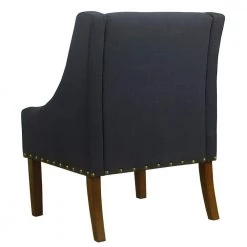 Swoop Deep Navy with Nailhead Trim Upholstered Accent Chair by Homepop 12 Swoop Deep Navy with Nailhead Trim Upholstered Accent Chair by Homepop -Homepop Sales deep navy homepop dining chairs k7683 f2176 1f 1000