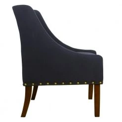 Swoop Deep Navy with Nailhead Trim Upholstered Accent Chair by Homepop 11 Swoop Deep Navy with Nailhead Trim Upholstered Accent Chair by Homepop -Homepop Sales deep navy homepop dining chairs k7683 f2176 4f 1000