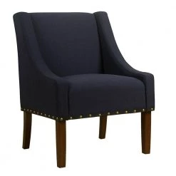 Swoop Deep Navy with Nailhead Trim Upholstered Accent Chair by Homepop 10 Swoop Deep Navy with Nailhead Trim Upholstered Accent Chair by Homepop -Homepop Sales deep navy homepop dining chairs k7683 f2176 c3 1000