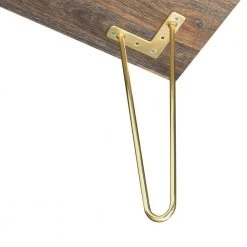 41.73 in. Espresso Modern Entertainment Center Media TV Console with Gold Metal Legs and 2 shelves fit TVs up to 60 in. by Aoibox 13 41.73 in. Espresso Modern Entertainment Center Media TV Console with Gold Metal Legs and 2 shelves fit TVs up to 60 in. by Aoibox -Homepop Sales espresso aoibox tv stands snmx194 1d 1000